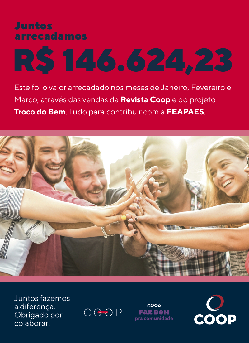 Programas sociais da COOP repassam R$ 146,6 mil para Federação das APAEs