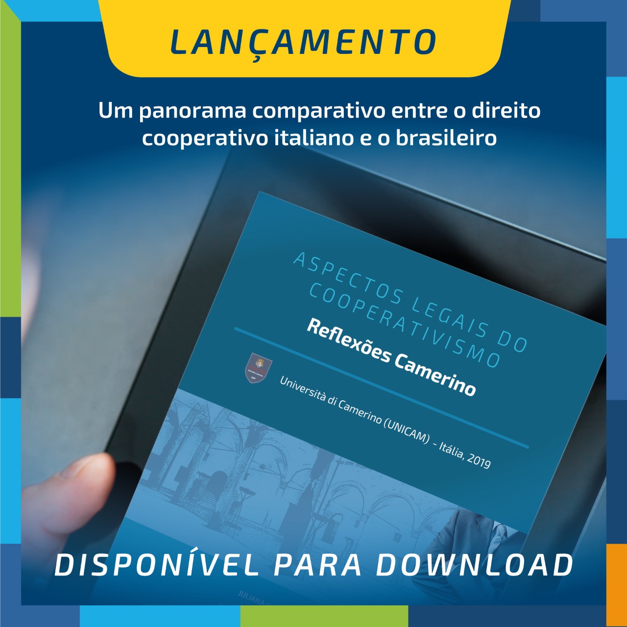 E-book “Aspectos Legais do Cooperativismo – Reflexões Camerino” apresenta panorama comparativo entre o direito cooperativo italiano e o brasileiro